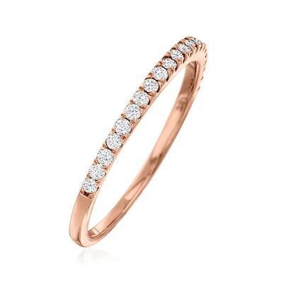 Ross-simons Diamond Stackable Ring In 14kt Rose Gold In Pink