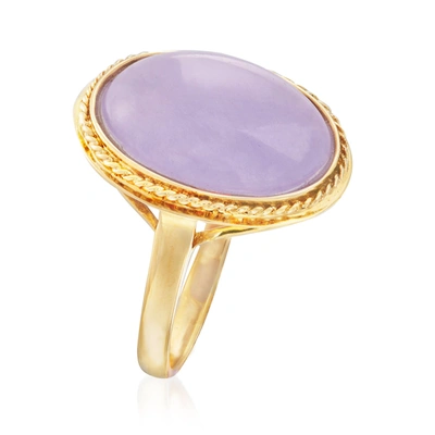 Ross-simons Lavender Jade Ring In 14kt Yellow Gold In Purple