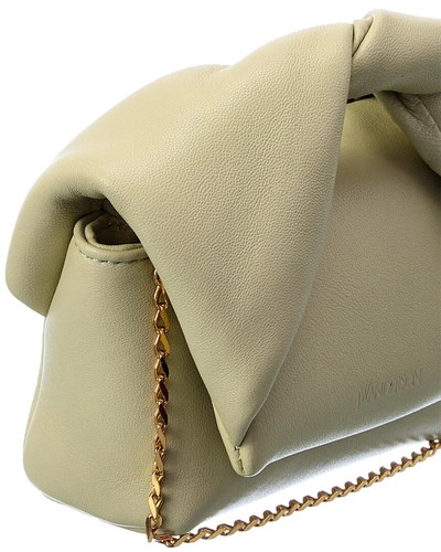 Shop Jw Anderson Twister Nano Leather Shoulder Bag In Beige