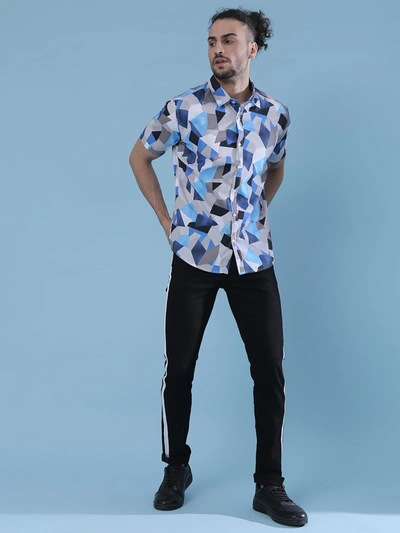 Shop Campus Sutra Men Stylish Casual Shirt In Blue