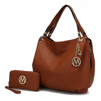 Mkf Collection By Mia K Fabienne Hobo Handbag With Wallet In Brown