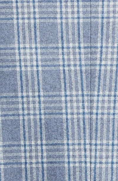 Shop Thom Browne Plaid Wool & Cashmere Flannel Sport Coat In Deep Blue