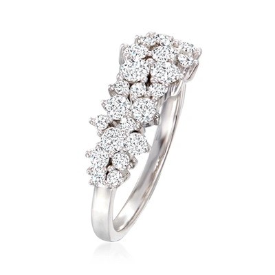 Ross-simons Diamond Cluster Ring In 14kt White Gold In Silver