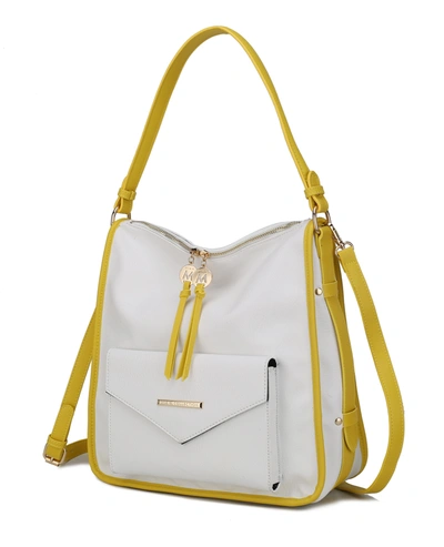 Shop Mkf Collection By Mia K Vanya Vegan Leather Shoulder Handbag In White