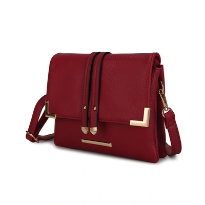 Shop Mkf Collection By Mia K Valeska Multi Compartment Crossbody In Red