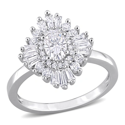 Mimi & Max 2 3/8 Ct Tgw Created White Sapphire Floral Ring In Sterling Silver In Silver