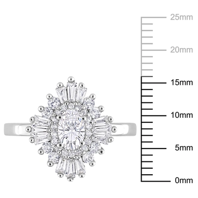 Mimi & Max 2 3/8 Ct Tgw Created White Sapphire Floral Ring In Sterling Silver In Silver