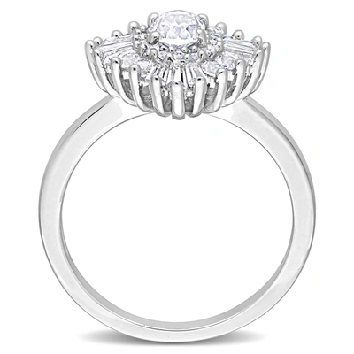 Mimi & Max 2 3/8 Ct Tgw Created White Sapphire Floral Ring In Sterling Silver In Silver
