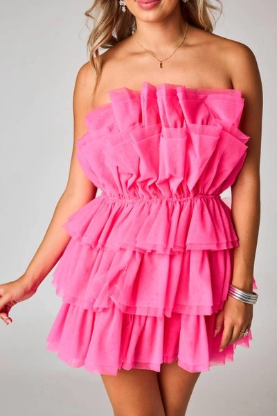 Shop Buddylove Powder Puff Dress In Lipgloss In Pink