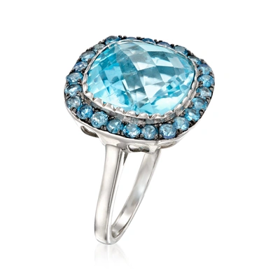 Ross-simons Sky And London Blue Topaz Ring In Sterling Silver
