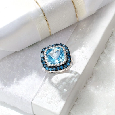 Ross-simons Sky And London Blue Topaz Ring In Sterling Silver