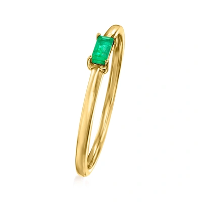 Rs Pure By Ross-simons Emerald Ring In 14kt Yellow Gold In Green