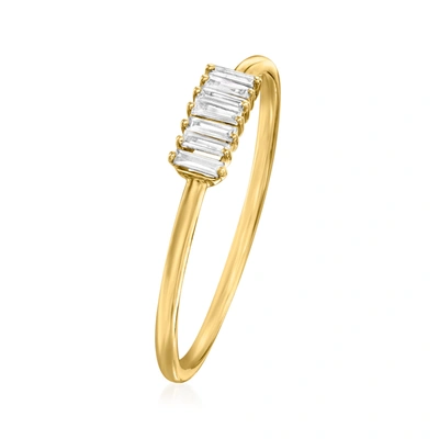 Shop Rs Pure Ross-simons Diamond Ring In 14kt Yellow Gold In Silver
