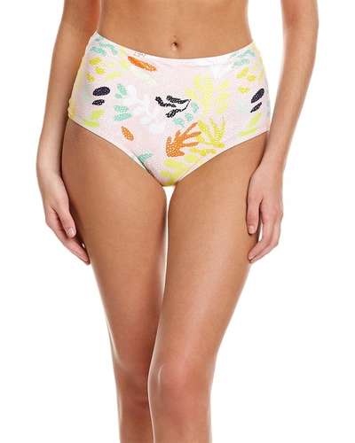Shop Lemlem Reef High-waist Bikini Bottom In Multi
