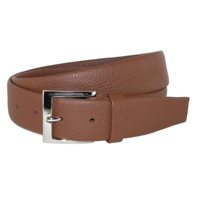 Crookhorndavis Parma Buttercalf Grain Tubular Leather Dress Belt In Multi