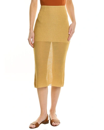 Shop Weworewhat Knit Midi Skirt In Yellow