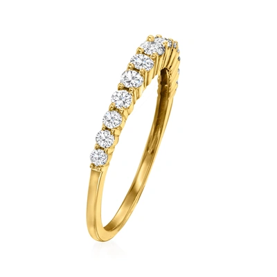 Ross-simons Diamond Graduated Ring In 14kt Yellow Gold In White