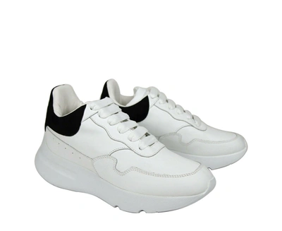 Shop Alexander Mcqueen Women's Leather / Suede Sneaker In White