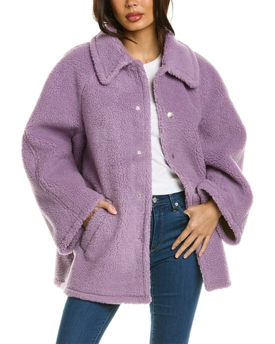 Shop A.l.c A. L.c. Lincoln Wool-blend Coat In Purple