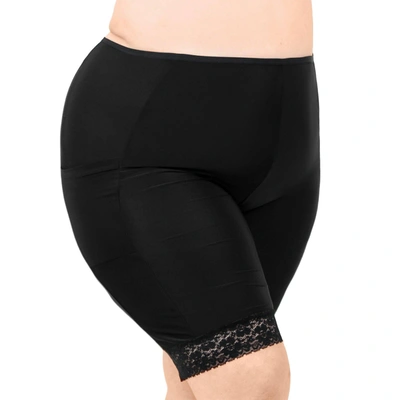 Shop Undersummers By Carrierae Moisture Wicking Shortlette Slipshort With Pockets 9" In Black