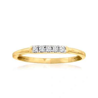 Shop Canaria Fine Jewelry Canaria Diamond 5-stone Ring In 10kt Yellow Gold In Silver