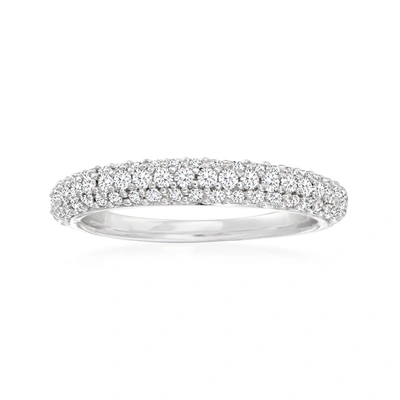 Ross-simons Diamond Pave Ring In Sterling Silver In Silver