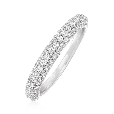 Ross-simons Diamond Pave Ring In Sterling Silver In Silver