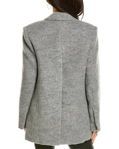 Shop Helmut Lang Wool-blend Blazer In Grey