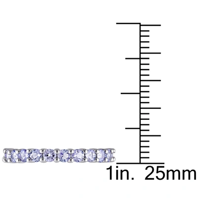 Mimi & Max 4/5ct Tgw Tanzanite Stacking Ring In Sterling Silver In Purple