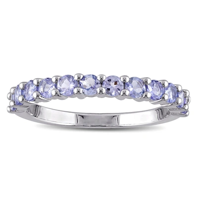 Mimi & Max 4/5ct Tgw Tanzanite Stacking Ring In Sterling Silver In Purple