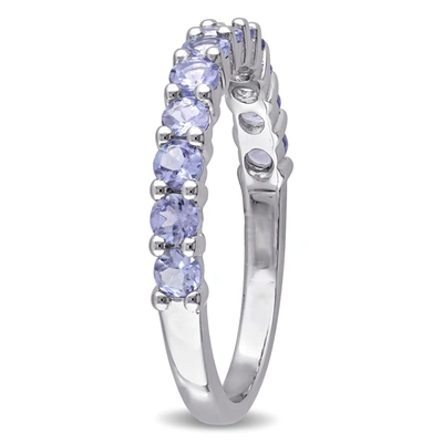 Mimi & Max 4/5ct Tgw Tanzanite Stacking Ring In Sterling Silver In Purple