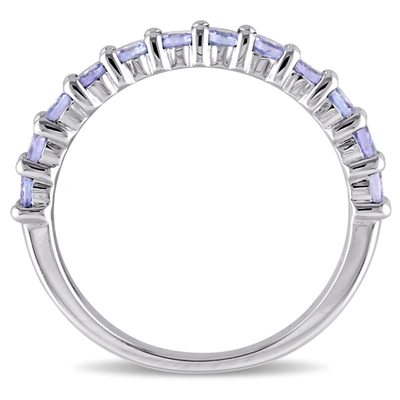 Mimi & Max 4/5ct Tgw Tanzanite Stacking Ring In Sterling Silver In Purple