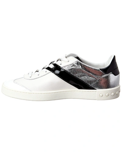 Shop Tod's Tods Leather Sneaker In White