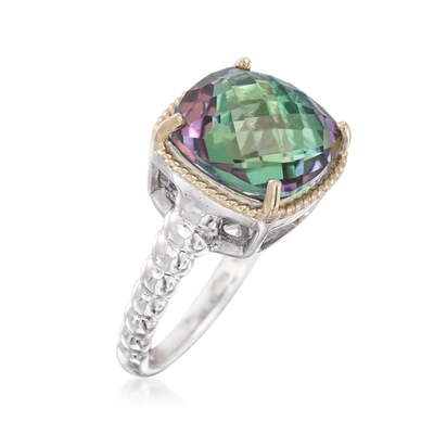 Ross-simons Mystic Quartz Ring In Sterling Silver And 14kt Yellow Gold In Multi