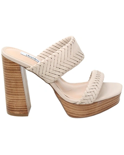 Shop Charles David Intro Leather Sandal In Beige
