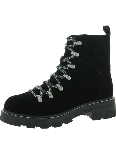 Shop Splendid Gabbie Womens Suede Lace Up Hiking Boots In Black