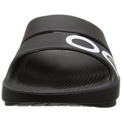Shop Oofos Mens Textured Sport Slide Sandals In Grey