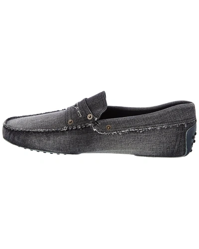 Shop Tod's Tods Gommini Canvas Loafer In Grey