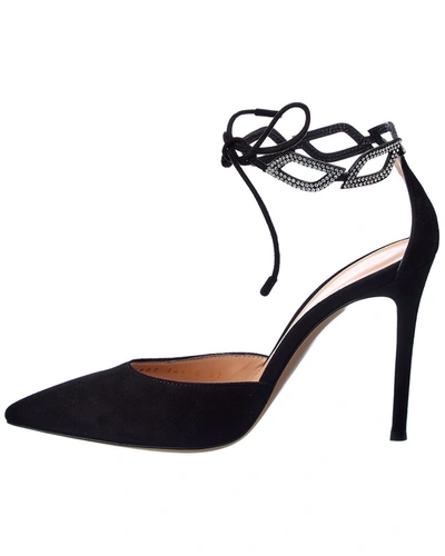 Shop Gianvito Rossi Freya 105 Suede Pump In Black