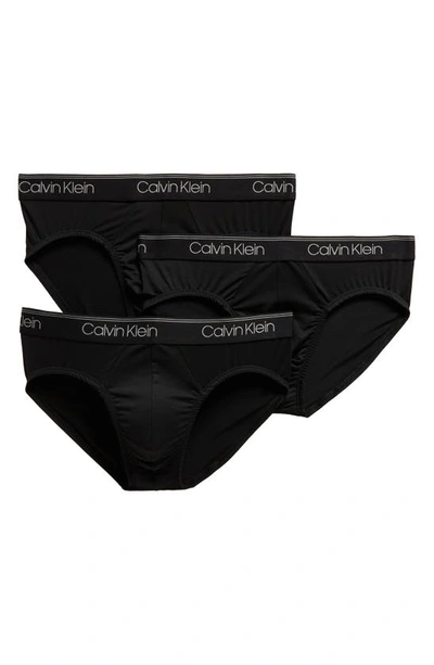 Shop Calvin Klein Assorted 3-pack Microfiber Briefs In Black