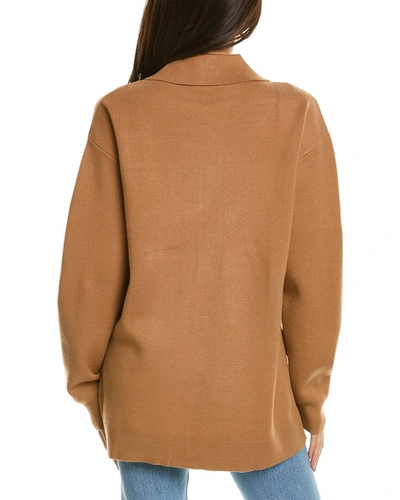 Shop Monrow Supersoft Sweater Knit Shirt In Brown