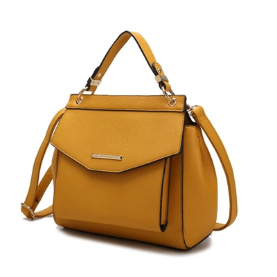 Shop Mkf Collection By Mia K Vida Vegan Leather Women's 3-in-1 Satchel, Backpack & Crossbody In Yellow