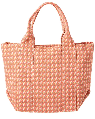 Shop See By Chloé Laetizia Small Jacquard Canvas Tote In Pink