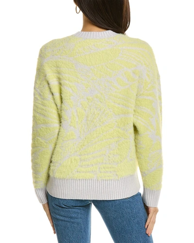 Shop Ted Baker Marrlo Jacquard Easy Fit Wool-blend Sweater In Yellow