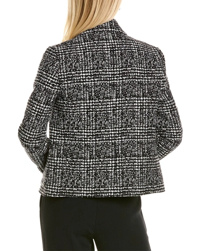 Shop Michael Kors Glenplaid Wool-blend Jacket In Black