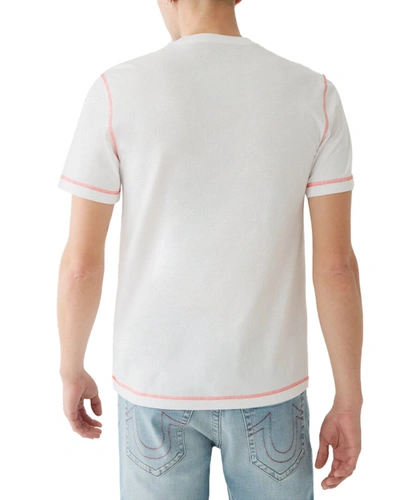 Shop True Religion Flatlock Arch T-shirt In White