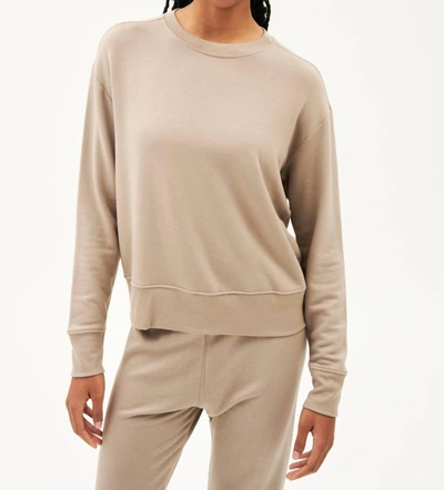 Shop Splits59 Sonja Fleece Sweatshirt In Dark Khaki In Brown