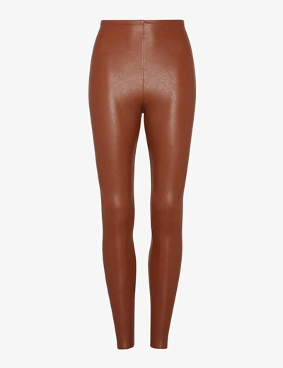 Shop Commando Faux Leather Legging In Cocoa In Brown