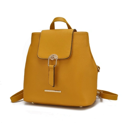 Shop Mkf Collection By Mia K Ingrid Vegan Leather Women's Convertible Backpack In Yellow