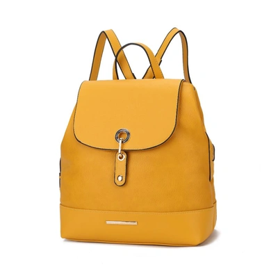 Shop Mkf Collection By Mia K Laura Vegan Leather Fashion Backpack For Women In Yellow